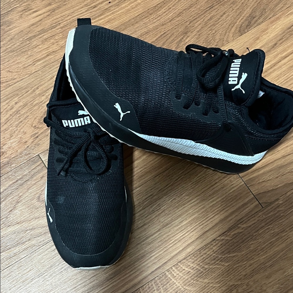 Puma Black Sneakers with White Accents